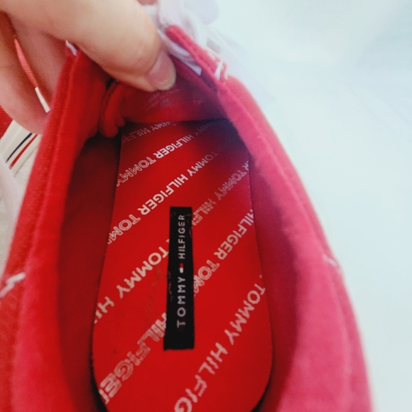 Tommy Hilfiger Sneakers Ethan Lace-Up, Red Signature, Size 9 - Picture 7 of 11